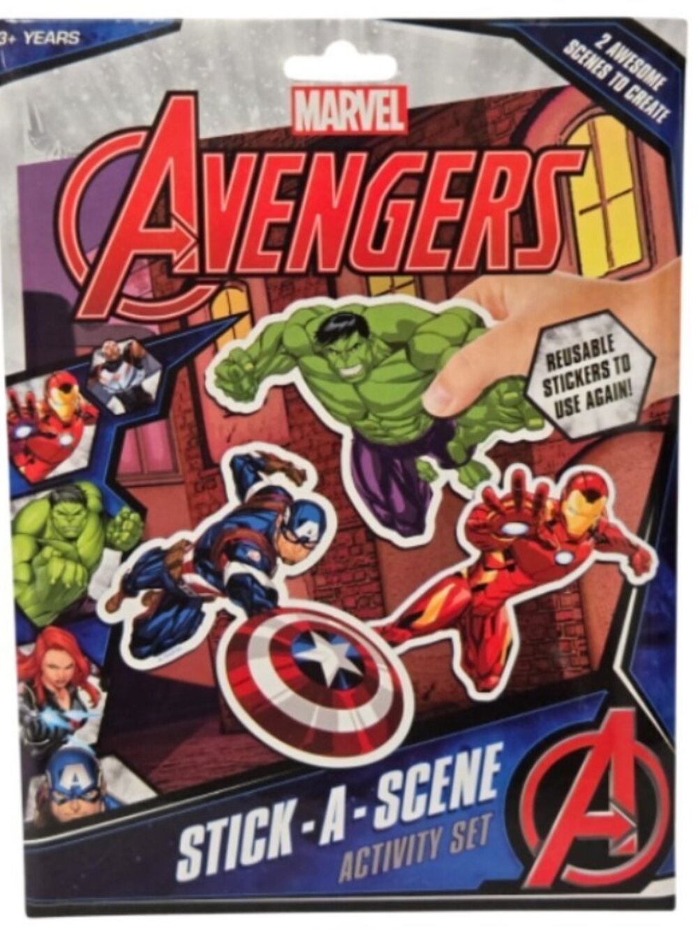 Marvel Avengers Stick-A-Scene Activity Set Reusable Stickers 30+ Pieces New